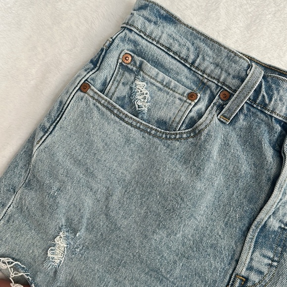 Levi Strauss Levi's High Rise Distressed Cut-off Shorts 30 Button Fly - Picture 4 of 9